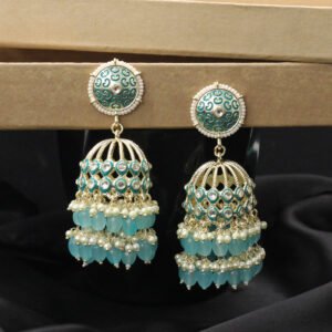 Ekayani Kundan Earring Turquoise