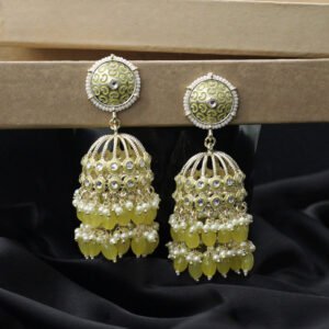 Ekayani Kundan Earring Yellow