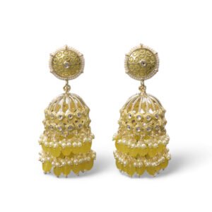 Ekayani Kundan Earring Yellow