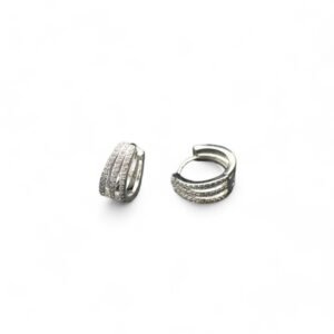 Ekisha AD Silver Hoop Earring