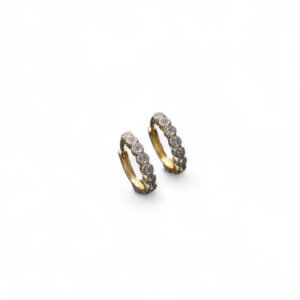 Eshwari AD Gold Hoop Earring