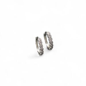 Eshwari AD Silver Hoop Earring