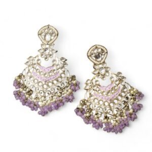 Ekavira Kundan Earring Levender