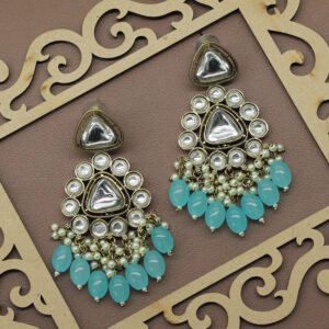 Ekanamsa Kundan Earring Turquoise