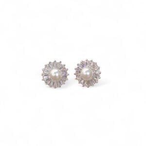 Ekata American Diamond Silver Studs