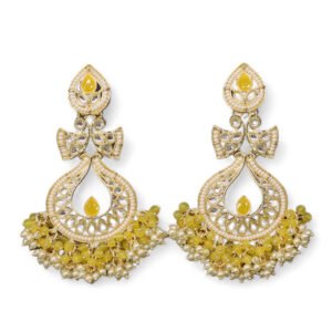 Ekansha Kundan Earring Yellow