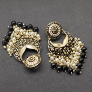 Ekaksha Meenakari Earring Black