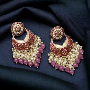 Ekaksha Meenakari Earring Purple