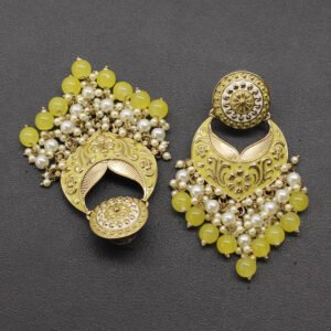 Ekaksha Meenakari Earring Yellow