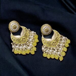 Ekaksha Meenakari Earring Yellow