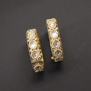 Ekamanasa Kundan Bangle White