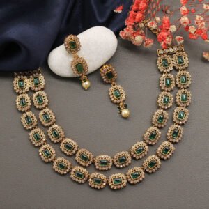 Ekarjuna Antique Necklace Set Green