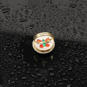 Ekaveera Kundan Finger Ring White