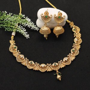 Ekatma Antique Necklace Set Green