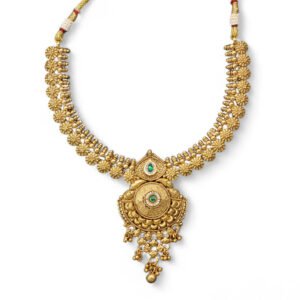 Ekadashi Antique Necklace Set Green