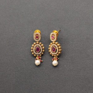 Eklavya Antique Necklace Set Maroon