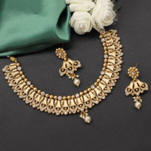 Ekama Antique Necklace Set White