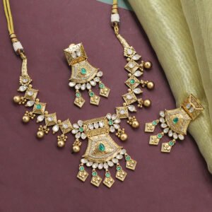 Ekamala Antique Necklace Set Green