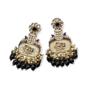 Eshani Kundan Earring Black