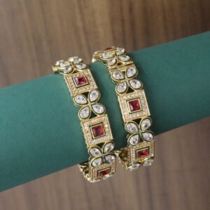 Ekavati American Diamond Bangle Maroon