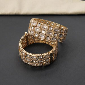 Ekadhira Kundan Bangle White