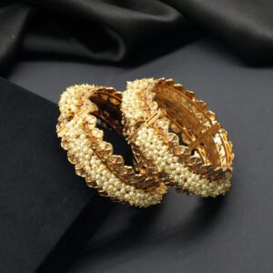 Ekadarshika Antique Bangle White