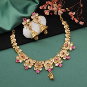 Ekarashmi Antique Necklace Set Maroon