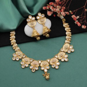 Ekarashmi Antique Necklace Set White