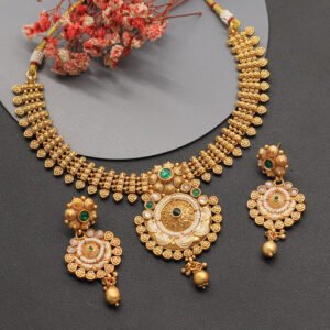 Ekamba Antique Necklace Set Green