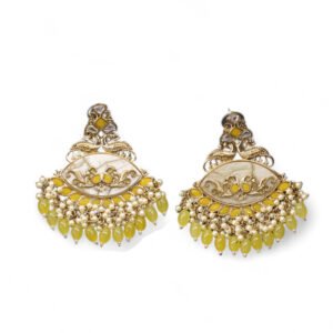 Ekavyoma Kundan Earring Yellow