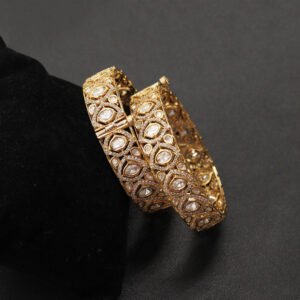 Ekantika American Diamond Kundan Bangle White