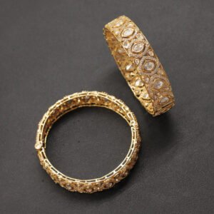 Ekantika American Diamond Kundan Bangle White