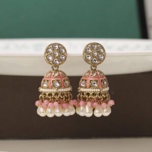 Ekajaya Meenakari Earring Pink