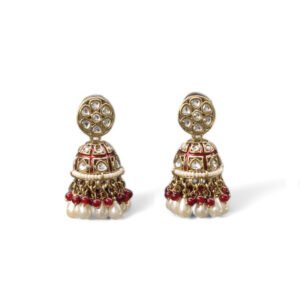 Ekajaya Meenakari Earring Maroon