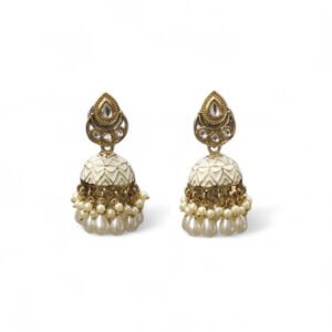 Ekamayi Meenakari Earring White